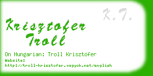 krisztofer troll business card